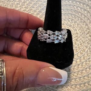 Sparkly .925 Sterling Silver CZ Women's Ring
